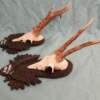 Set of 2 Vintage Roe Deer Antlers on wooden Trophy-Plaques Wallmounts - Image 4