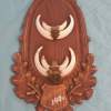 Vintage Strong European Wild Boar Tusks Wallmount - Image 2